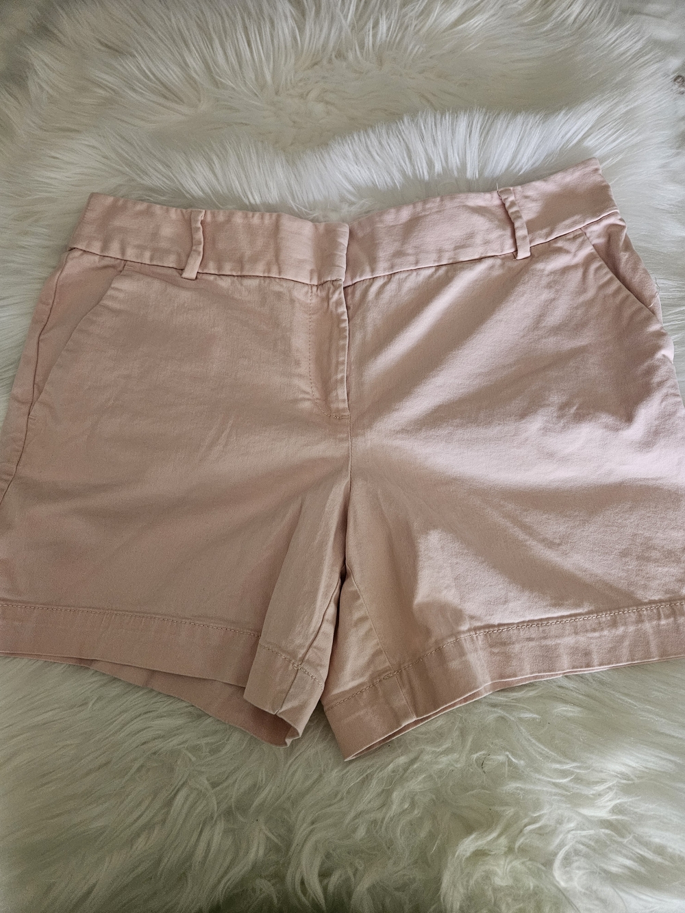 LOFT Pale Pink Cotton Bermuda Shorts